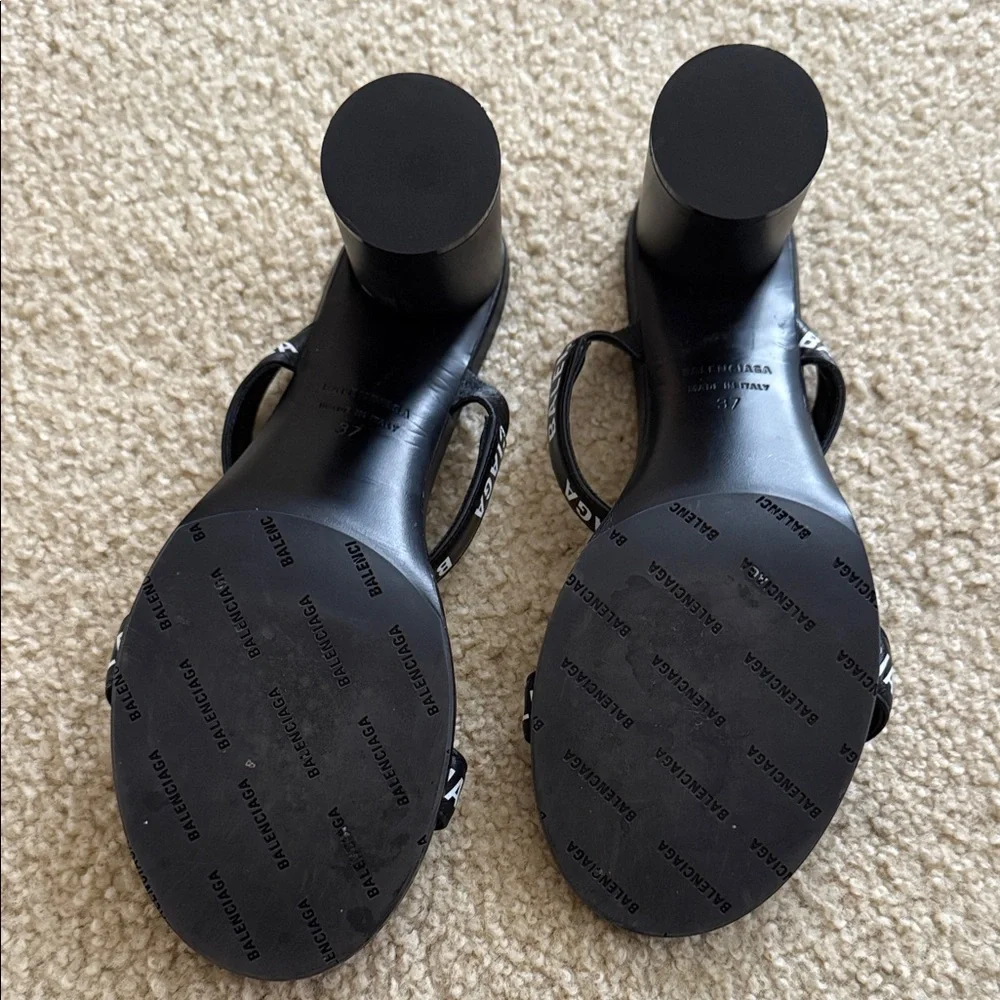 Balenciaga Black Logo Heels - Picture 5 of 5